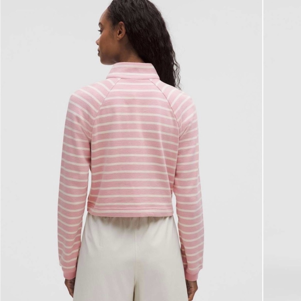 Lululemon Cotton French Terry Cropped Half Zip - Picture 3 of 8